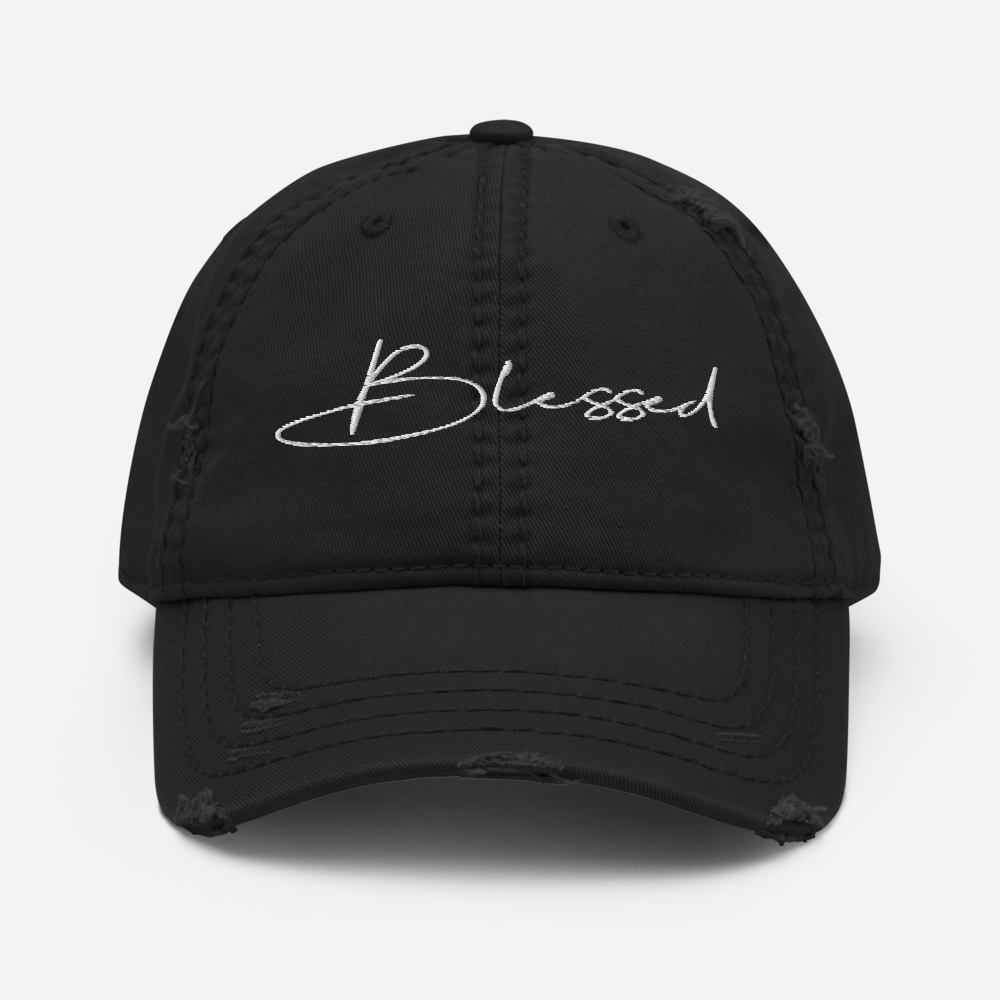 "Blessed" Distressed Dad Hat